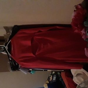 Shimmerin Red cutout keyhole midi